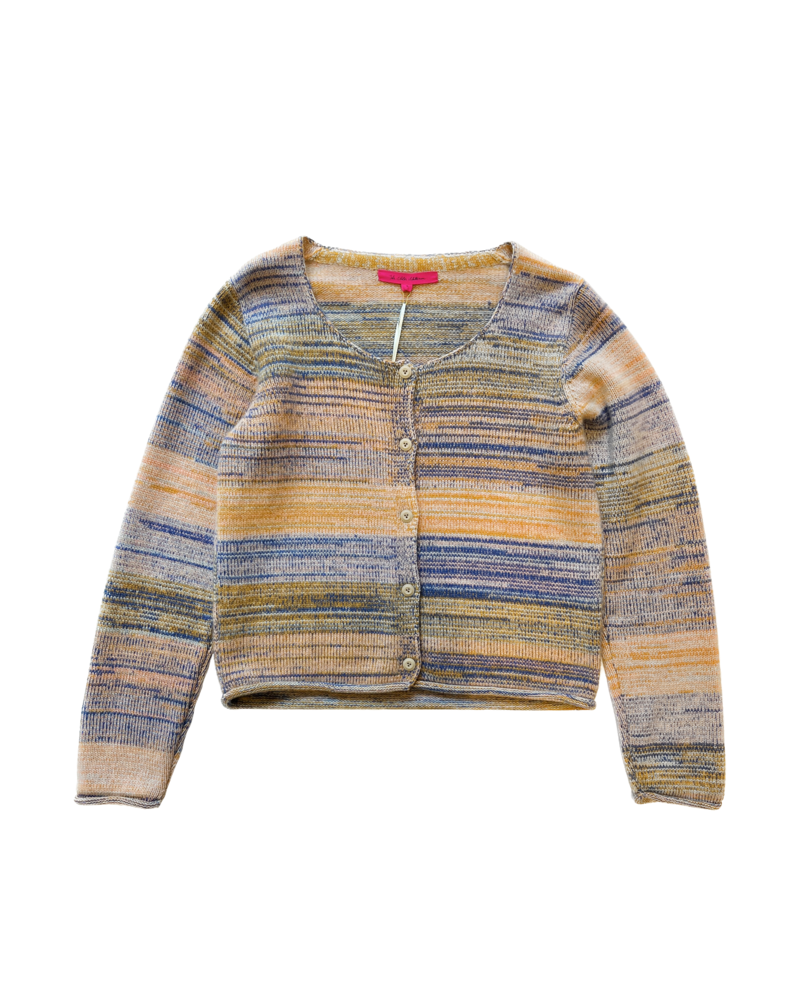 THE ELDER STATESMAN STRIPED COSMIC CARDIGAN