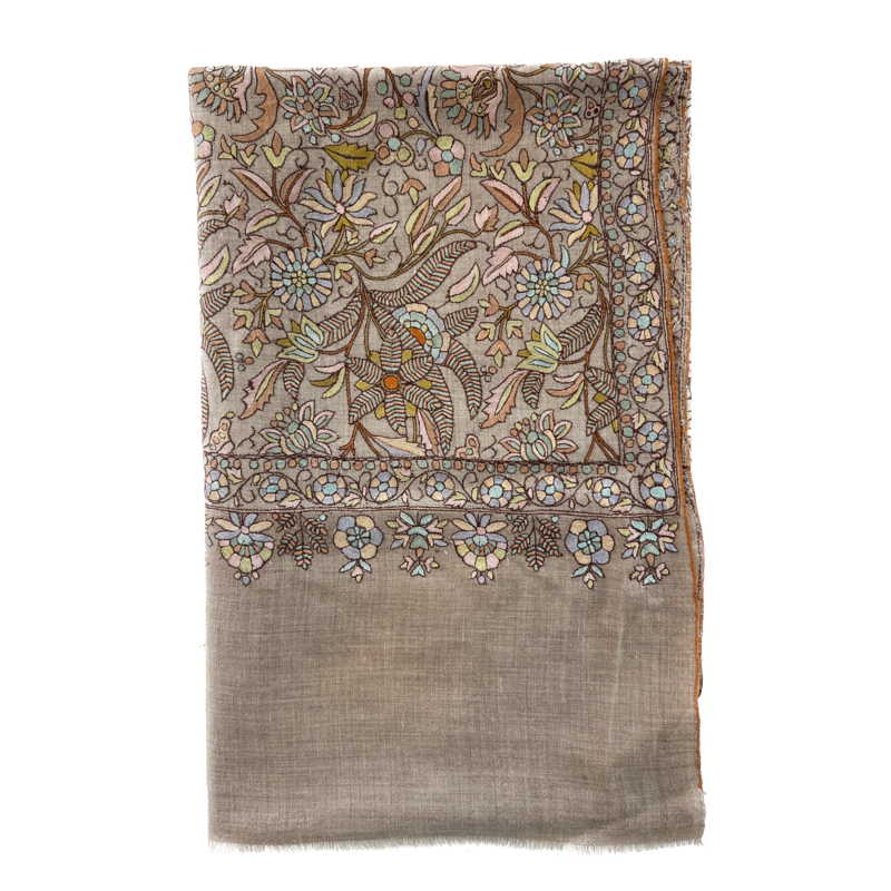 YASER INTRICATE ALL OVER EMBROIDERED SHAWL