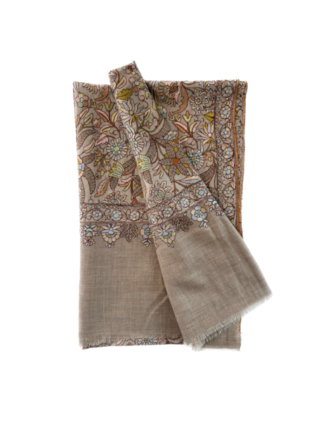 YASER INTRICATE ALL OVER EMBROIDERED SHAWL