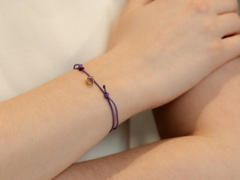 Erdem Amethysts charm bracelet - Gold