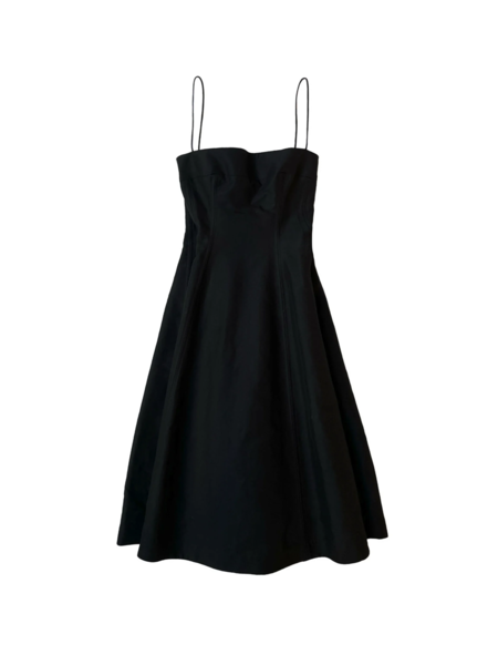 MARNI SQUARE NECK BALLOON MIDI DRESS