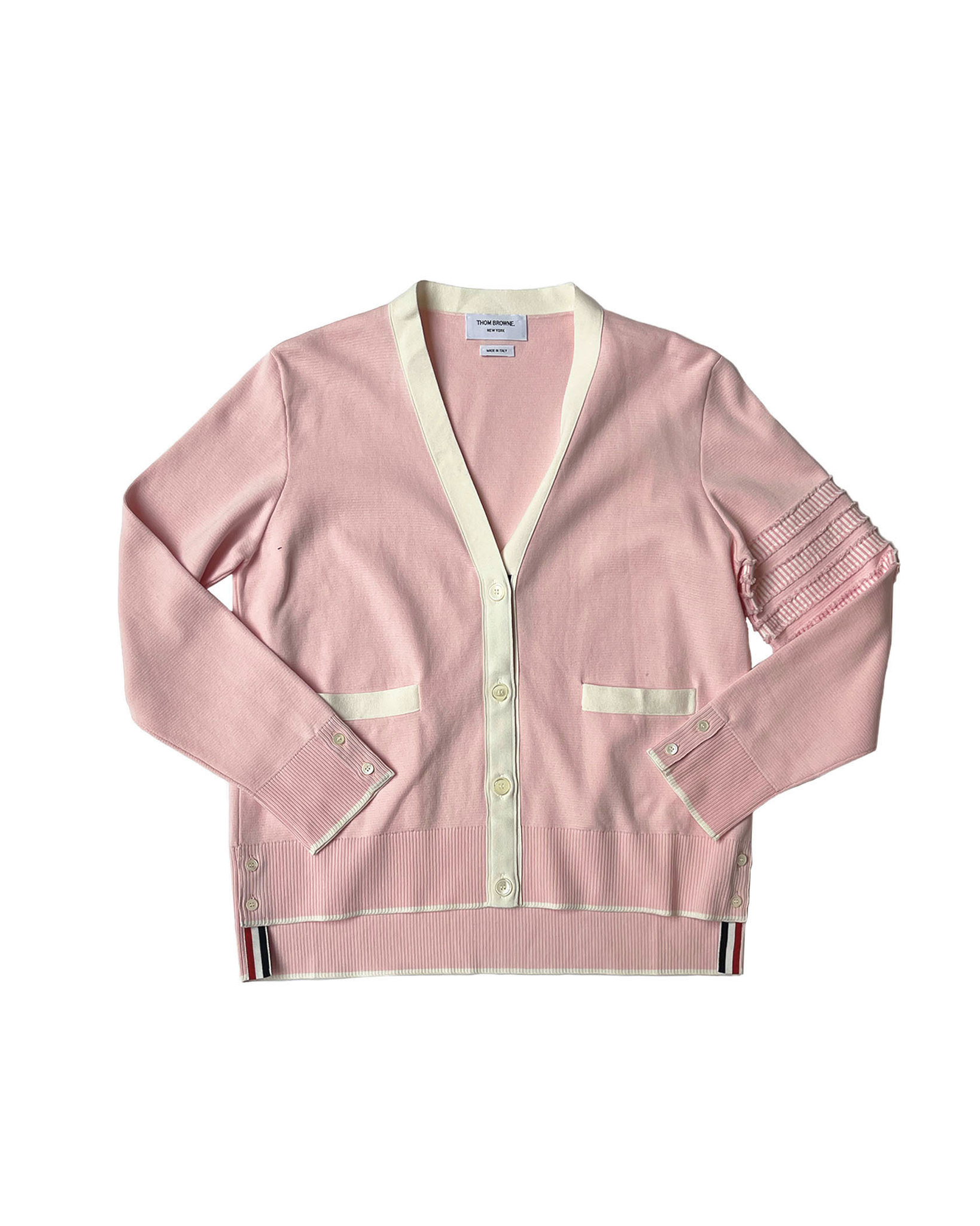 Thom Browne stripe detail jumper - Pink