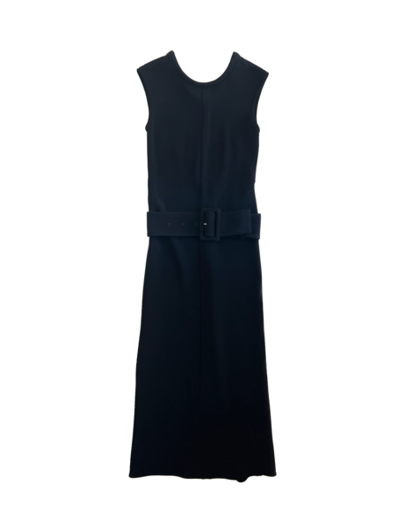 ANOTHER TOMORROW BIAS BELTED MIDI DRESS