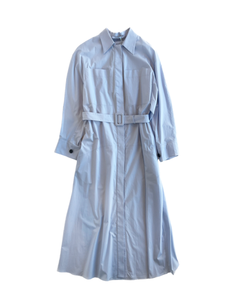 ANOTHER TOMORROW BELTED SHIRTDRESS