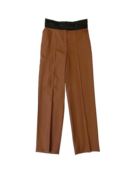 MARINA MOSCONE RELAXED TROUSER WITH RAW EDGE DETAIL