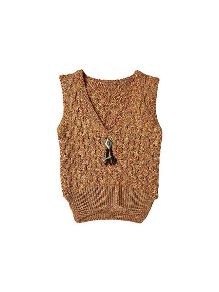 FORTELA KNITTED VEST WITH CONCHO