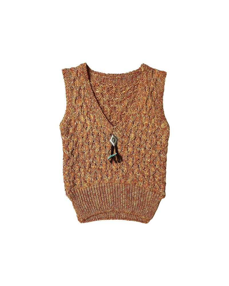 FORTELA KNITTED VEST WITH CONCHO