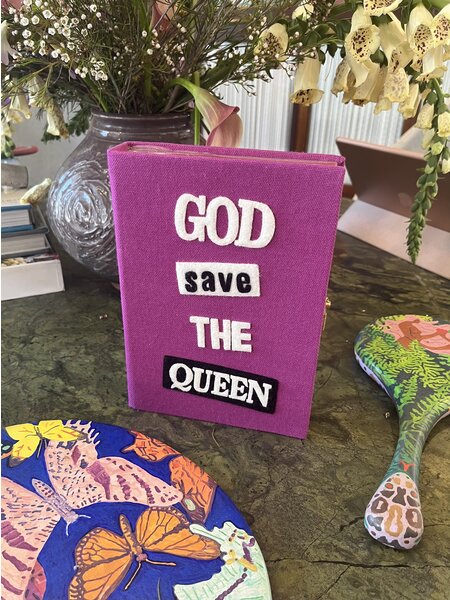 OLYMPIA LE TAN GOD SAVE THE QUEEN CLUTCH