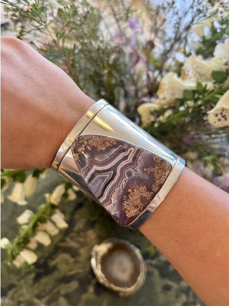 JODY CANDRIAN CHANNEL ETCHED STERLING CUFF