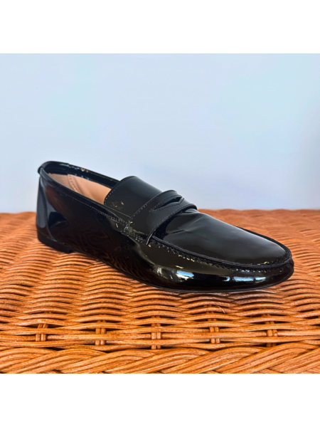JAMIE HALLER PATENT LEATHER PENNY LOAFER