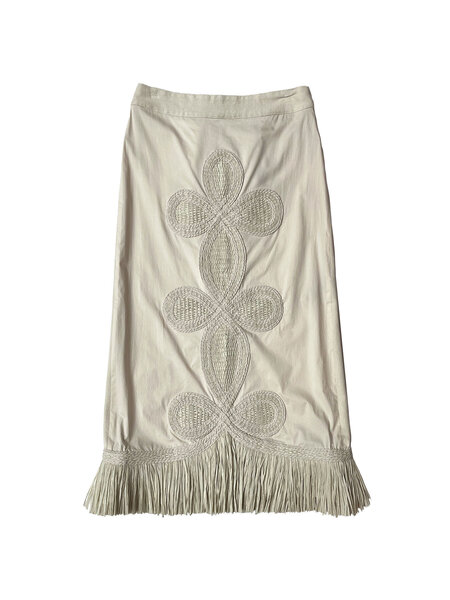 JOHANNA ORTIZ EMBROIDERED OUTLAW LEGENDS ANKLE SKIRT