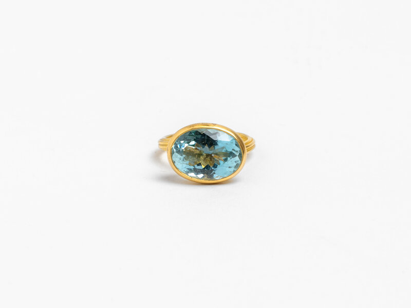 MUNNU THE GEM PALACE AQUAMARINE RING