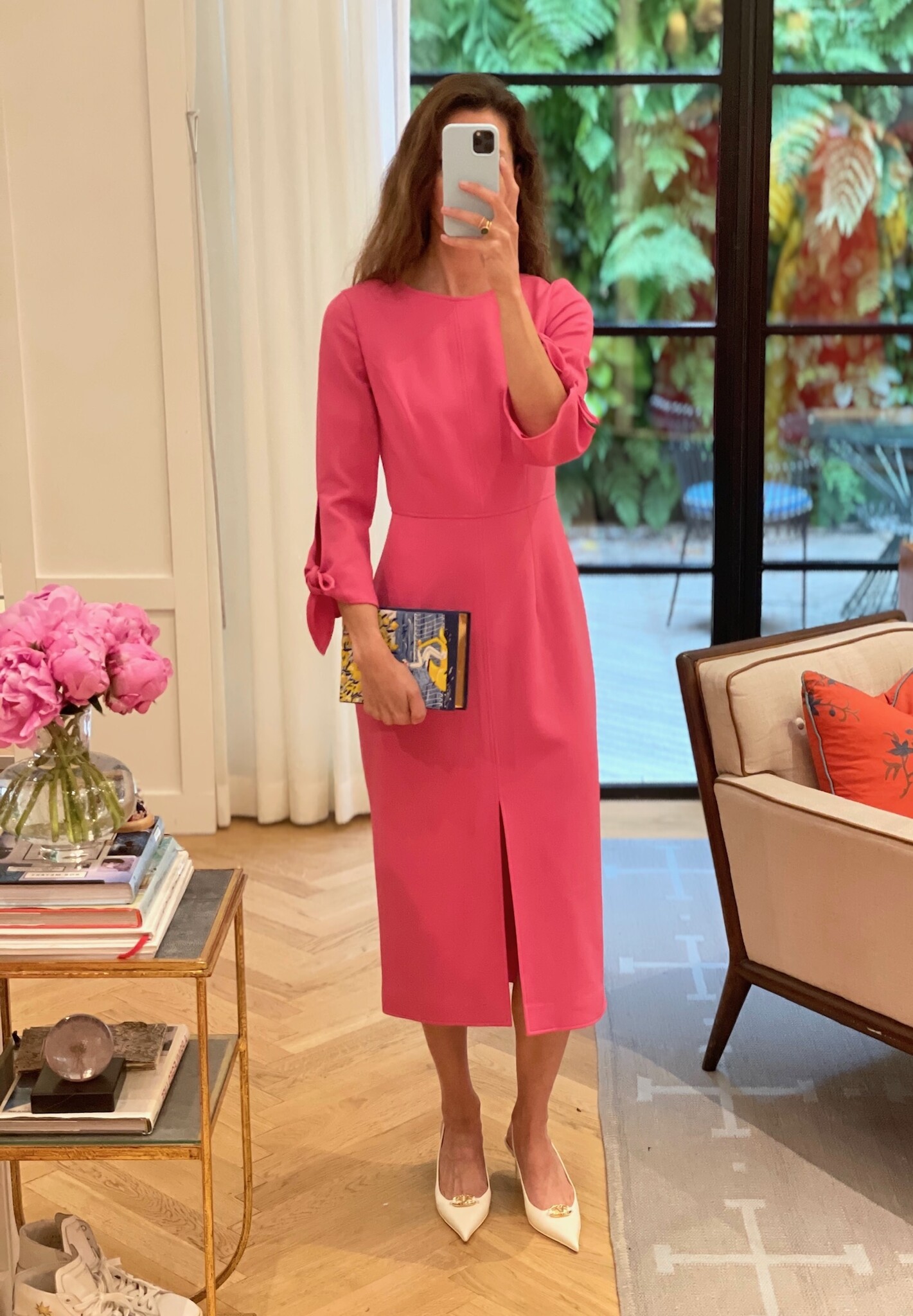CAROLINA HERRERA CREWNECK MIDI DRESS - Capitol