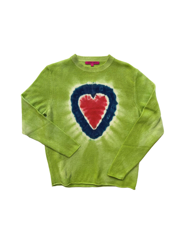 THE ELDER STATESMAN HEART DYE CREWNECK