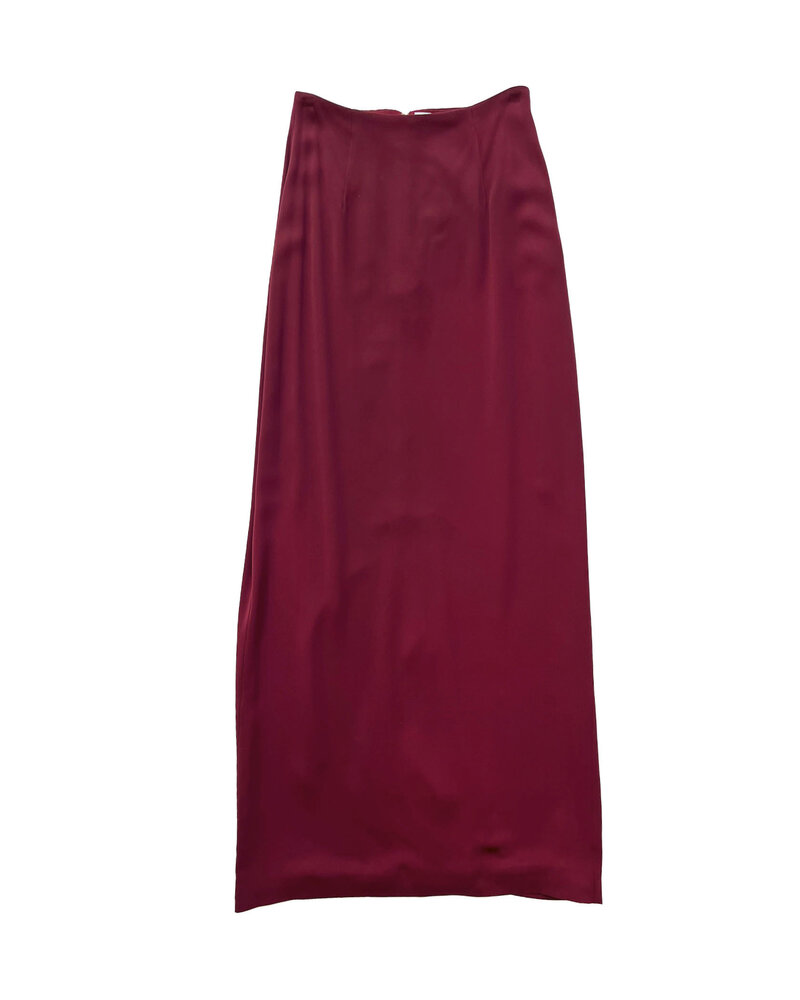 GABRIELA HEARST ROBBIA SILK COLUMN SKIRT