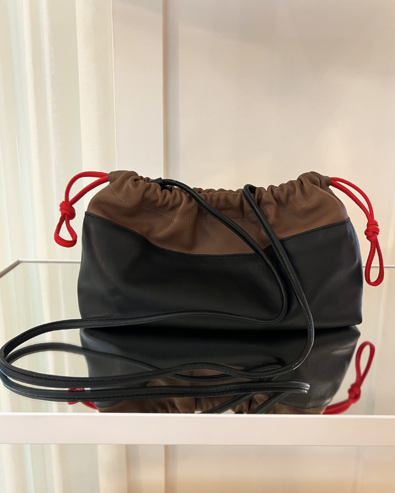 PIERRE HARDY LEATHER TWIN CINCHED CLUTCH