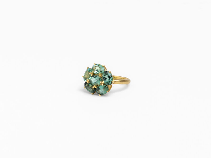 IRENE NEUWIRTH INDICOLITE GEMMY GEM FLORET RING