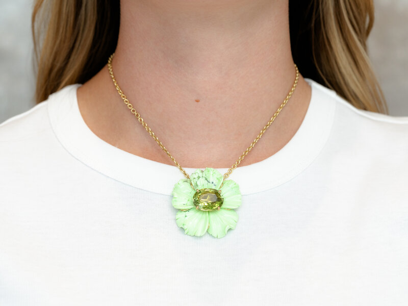 IRENE NEUWIRTH TROPICAL FLOWER NECKLACE