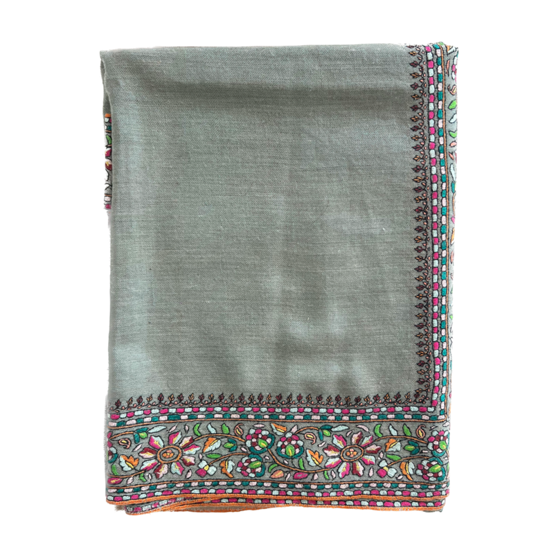 YASER FLORAL INTRICATE BORDER SHAWL