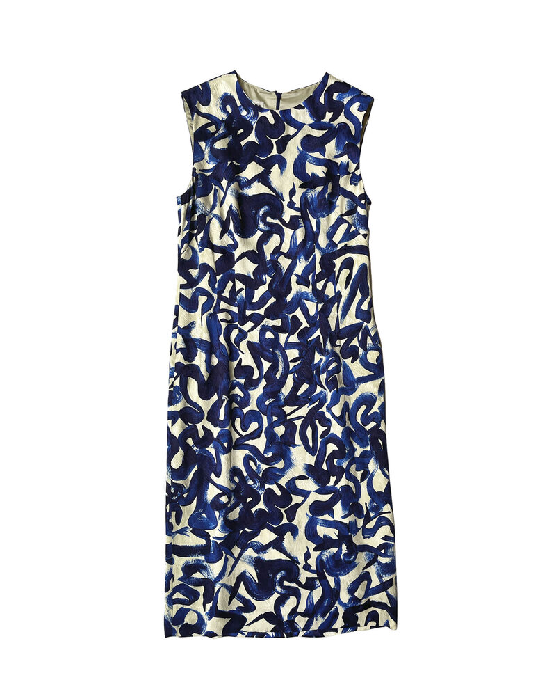 DRIES VAN NOTEN PRINTED MIDI DRESS