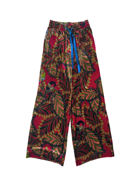 FRANCO FERRARI DRAWSTRING VELVET TROUSER