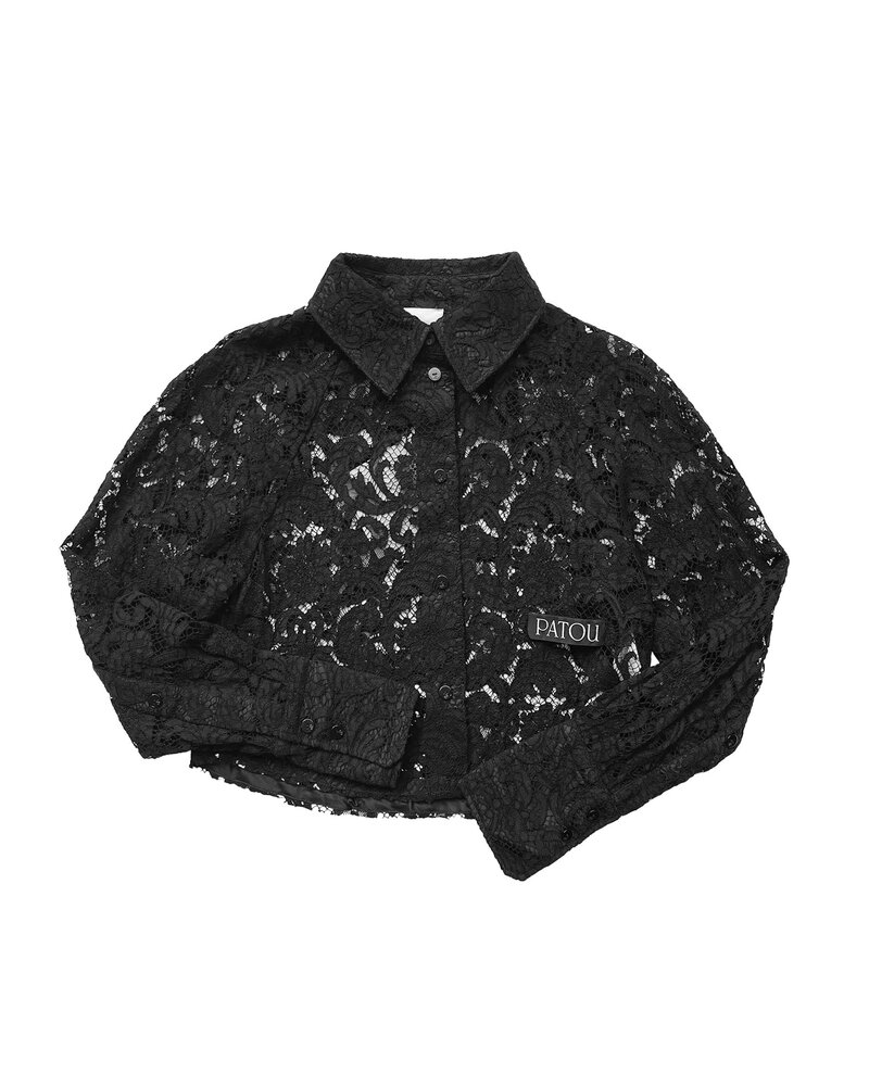 PATOU LACE CROPPED BLOUSE