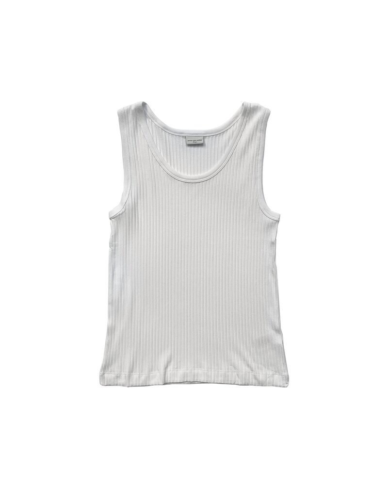 DRIES VAN NOTEN SCOOP NECK RIBBED TANK