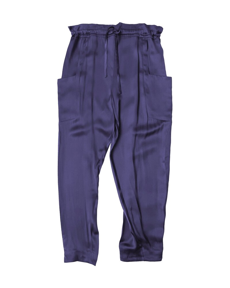 MAISON RABIH KAYROUZ HIGH WAISTED FLUID SATIN PANT - Capitol 