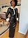 RICHARD QUINN LONG SLEEVE SEQUIN COLLARED GOWN