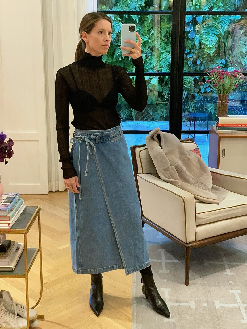 CHRISTIAN WIJNANTS DENIM WRAP SKIRT