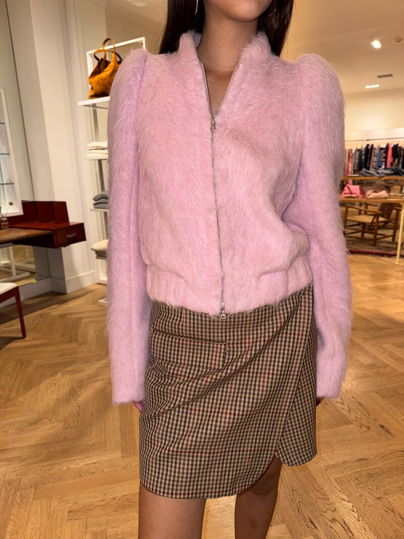 DRIES VAN NOTEN PLAID WRAP MINI SKIRT