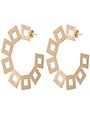 SHEILA FAJL SHEILA FAJL BR2603G EARRINGS VICA HOOPS SQUARES ALL AROUND18K GOLD PLATED *55-7*