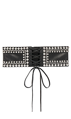 B-LOW THE BELT B-LOW THE BELT MOTO CORSET BELTS BT1720 BLACK/SILVER S