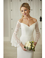 CHRISTINA WU CHRISTINA WU 22931 FIT TO FLARE OFF SHOULDER BELL SLEEVES WEDDING GOWNS