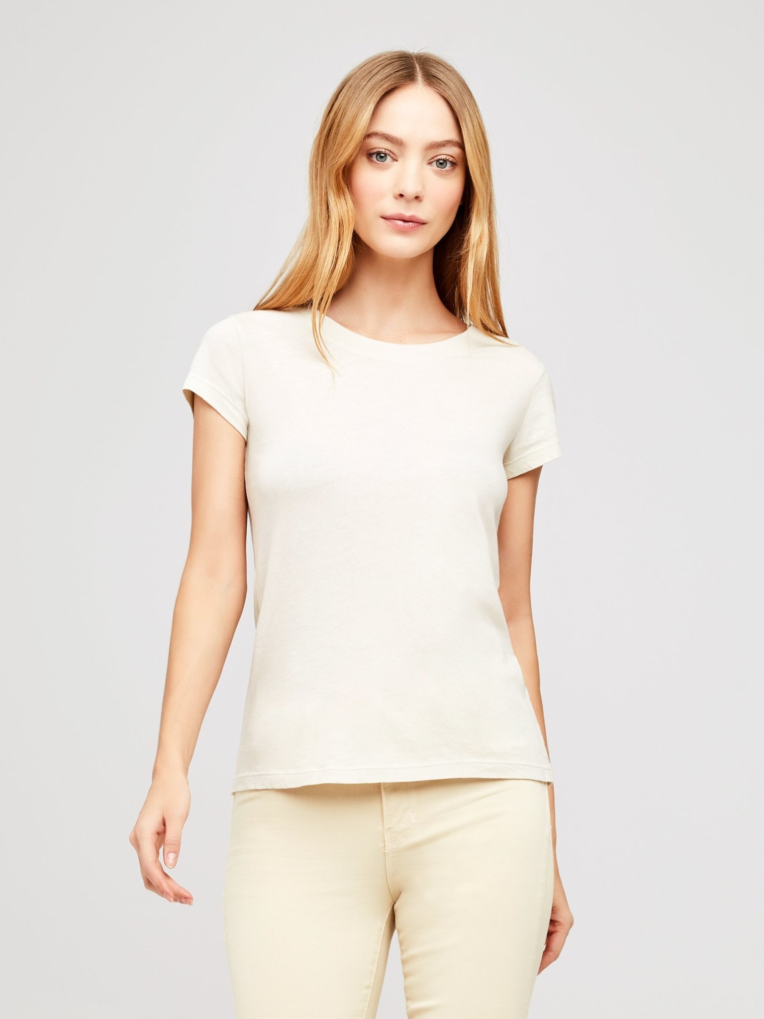 L'AGENCE L'AGENCE CORY SCOOP NECK TOPS COCONUT MT:XS