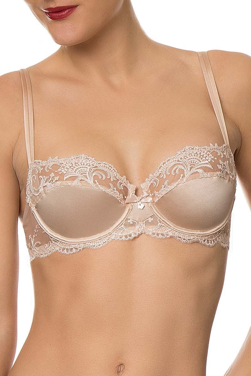 LISE CHARMEL LISE CHARMEL ACC3080C BRA DEMI CUP LINGERIE SPLENDEUR SOIE SPLENDEUR AURORE NUDE  34C