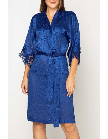 LISE CHARMEL LISE CHARMEL ALC2088 ROBES LINGERIE FLORAL DRESSING BLUE M