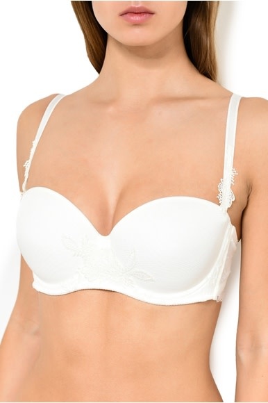 LISE CHARMEL ACG8322 STRAPLESS WITH PADS ART ET VOLUPTE ECRU NACRE LINGERIE BRA