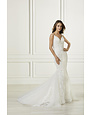 ADRIANNA PAPELL PLATINUM ADRIANNA PAPELL LACE STRAPS MERMAID WEDDING GOWNS IVORY OYSTER NUDE MT: 12