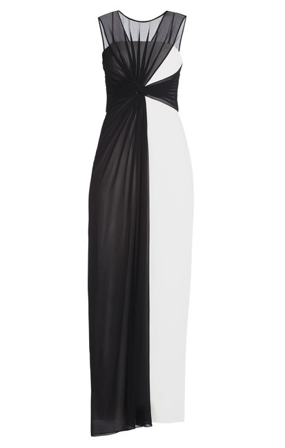 BCBG SALE BCBG SALE OLD PRICE$418 NINAH  BLACK OFF WHITE DRESSES MT: 10
