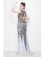 PRIMAVERA PRIMAVERA 9984 ENCHANTING SEQUINED LEAFY BEADED PATTERN GOWNS