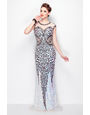 PRIMAVERA PRIMAVERA 9984 ENCHANTING SEQUINED LEAFY BEADED PATTERN GOWNS