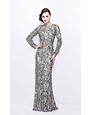 PRIMAVERA PRIMAVERA 1401 BOLD METALLIC FLORALLONG SLEEVES GOWNS