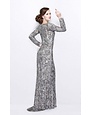 PRIMAVERA PRIMAVERA 1401 BOLD METALLIC FLORALLONG SLEEVES GOWNS