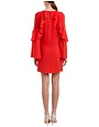 BCBGMAXAZRIA18 WOMANS RED RUFFLED SHIFT DRESSES