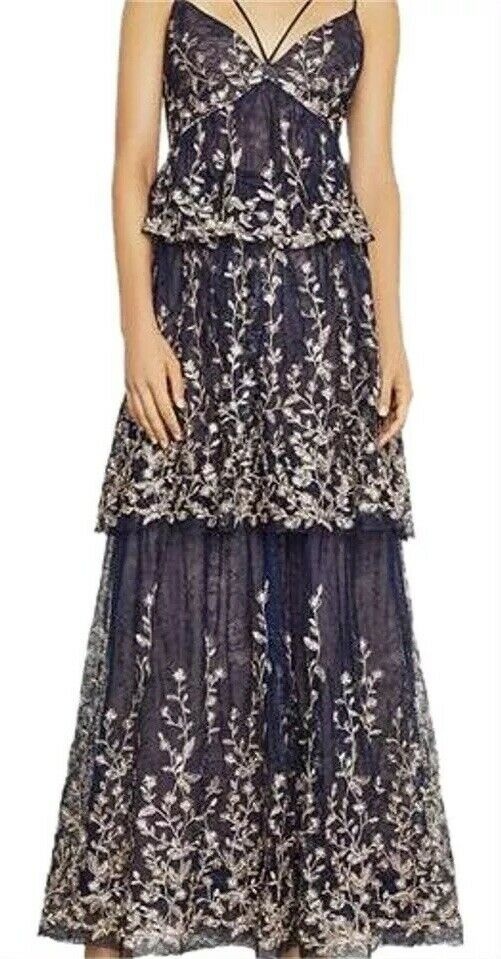 BCBGMAXAZRIA18 LACE EMBROIDERED TIERED DRESSES