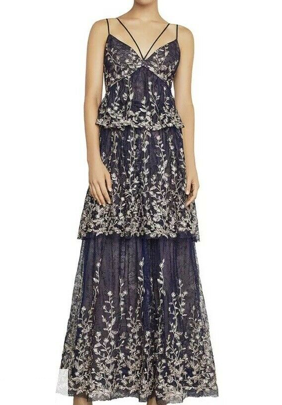BCBGMAXAZRIA18 LACE EMBROIDERED TIERED DRESSES