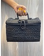 LEGRA LEGRA MAKE-UP SHAPED RATTAN BALI BAGS BLACK MT: OS