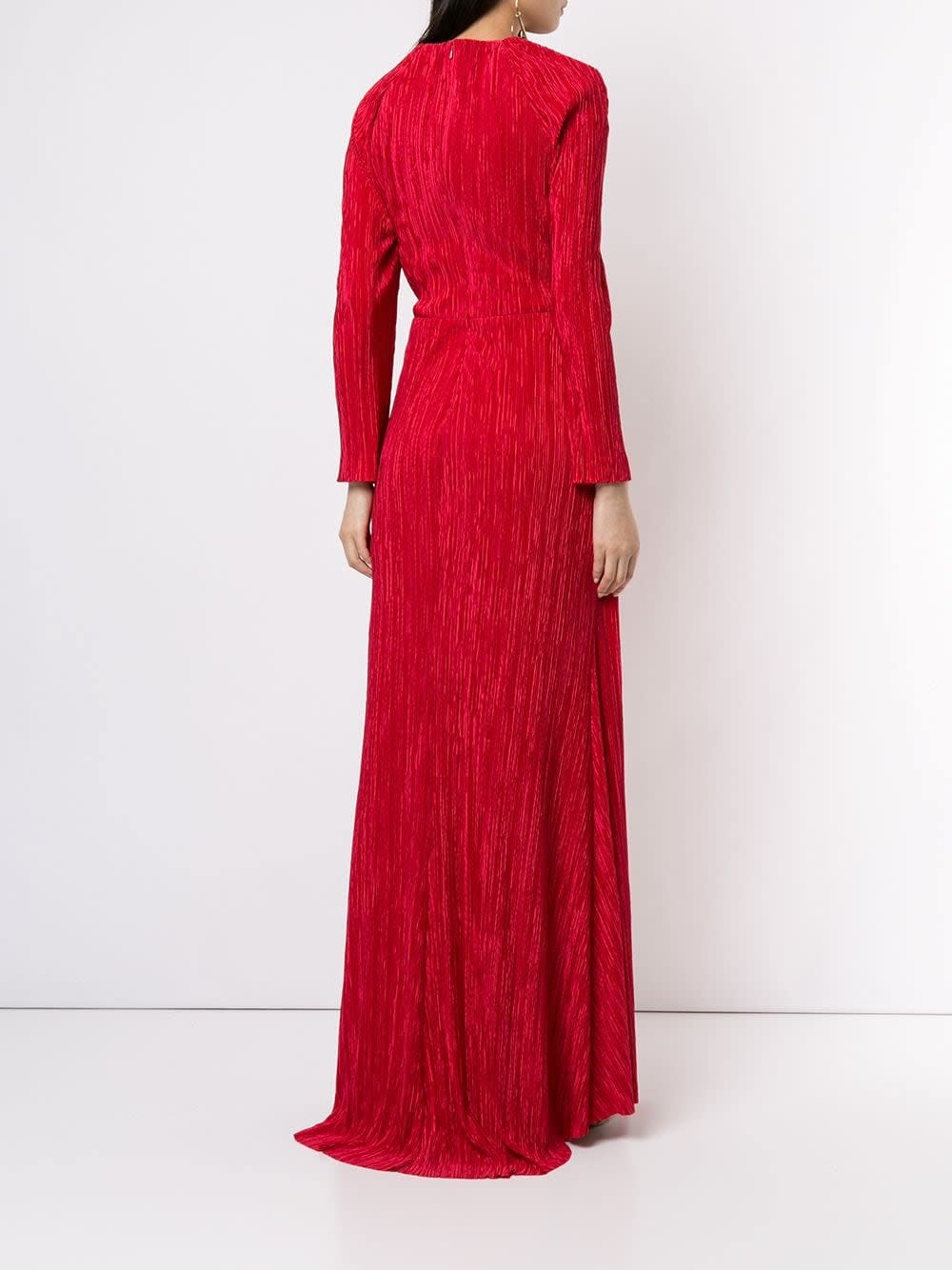 BADGLEY MISCHKA BADGLEY MISCHKA PLEATED DRAPE GOWNS RED  MT : 6