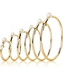 LAUREN G ADAMS GOLD LAUREN G ADAMS CLIP ON HOOP EARRINGS PLAIN GOLD  25MM M